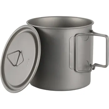Kempingové nádobí Titanový hrnek s víčkem 650 ml