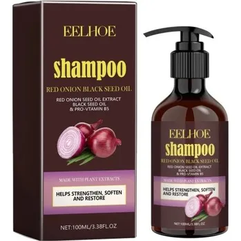 Šampon Osvěžující šampon s červenou cibulí 100 ml Olej z černých semínek Pro-vitamin B5 Péče o vlasy Posilující Hydratace Růst vlasů