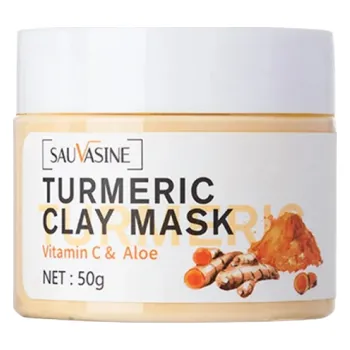 Pleťová maska Kurkumová pleťová maska Hloubková čistící jílová maska Maska na pleť s vitamínem C Maska na pleť proti akné 50 g Péče o pleť