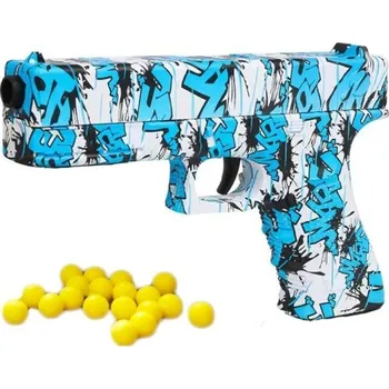 Dětská zbraň Modrá dětská airsoftová pistole s 500 měkkými kuličkami Bezpečná hračka pro děti Airsoft zbraň s měkkými náboji Dětská pistole s náboji