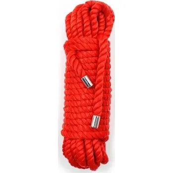 Vibrátor Jemný hedvábný bavlněný BDSM provaz o délce 5 metrů, šířka 0,85 cm, pružnější a jemnější než běžná bavlna Diskrétní balení červená