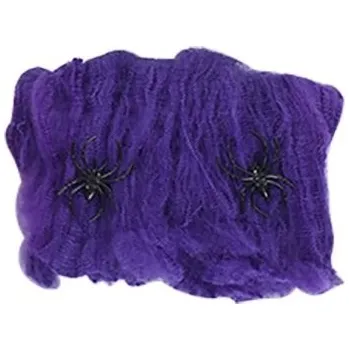 Karnevalový doplněk Halloweenská dekorace pavučina fialová