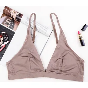 Podprsenka Podprsenka s trojúhelníkovými košíčky kávová XL