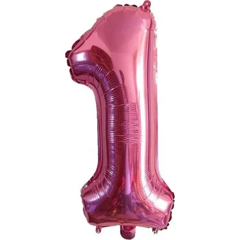 Balónek Narozeninový růžový balónek s číslem 80 cm 1