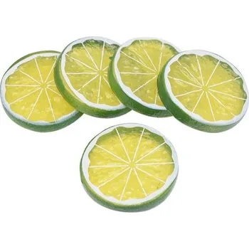 Umělé citrusové plátky 10 ks zelená