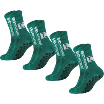 4 páry unisex fotbalové ponožky ke kolenům EUR 39-45 protiskluzové sportovní prodyšné tréninkové ponožky na fotbal a soutěže zelená
