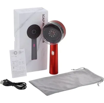 Masáž Elektrický vibrační masážní přístroj na hlavu Stimulace vlasových folikulů Podpora růstu vlasů Relaxační masáž Proti vypadávání vlasů Přenosný červená