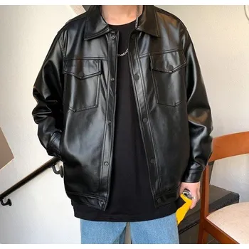 Pánská větrovka Pánská kožená bunda F1064 XS