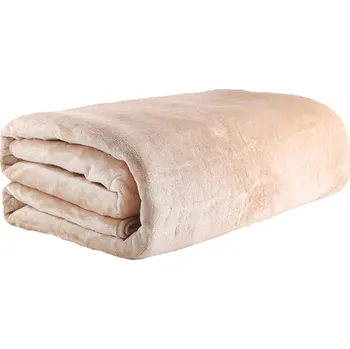 Vyhřívaná deka 180 x 80 cm béžová