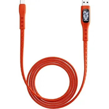 Datový kabel Kabel USB / USB-C s displejem červená
