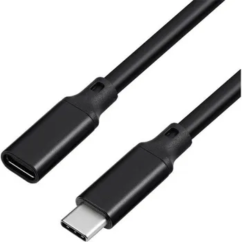 elektrický kabel Prodlužovací kabel USB-C 3.1 M/F černá 3 m