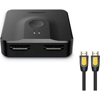 Redukce HDMI obousměrný switch 2:1 s HDMI kabely