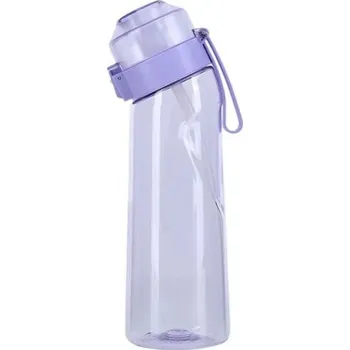 Láhev na vodu s příchutí 650 ml Sportovní infuzní láhev na ochucenou vodu Hydratační lahev s filtrem na ovoce a bylinky Ergonomický design Nepropustné víčko fialová
