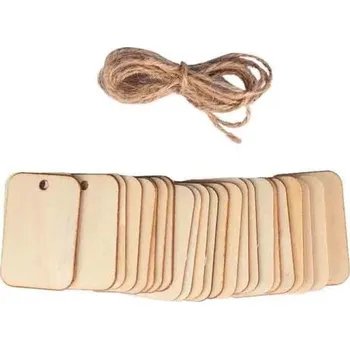 Dárková visačka Dřevěné jmenovky 100 kusů