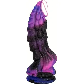 Vibrátor Silikonové dračí dildo s výrazným reliéfem a pevnou přísavkou pro intenzivní stimulaci, rozměry 18x4,9 cm, diskrétní balení