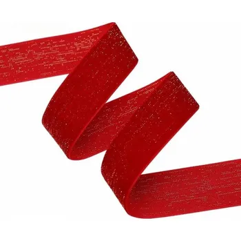 Balící papír Červená třpytivá stuha 25 mm x 4,6 m Dekorační stuha Lesklá stužka na dárky Ozdobná stuha Vánoční, svatební a kreativní dekorace