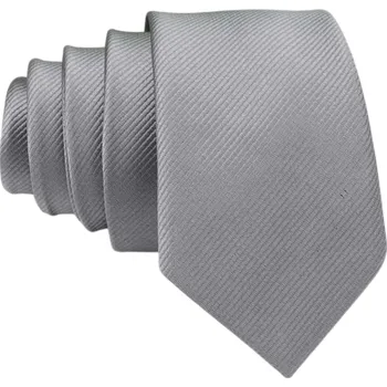 Kravata Formální jednobarevná úzká kravata pro muže 145 x 6 cm Elegantní pánská kravata Stylový módní doplněk na svatby, večírky, obchodní schůzky šedá