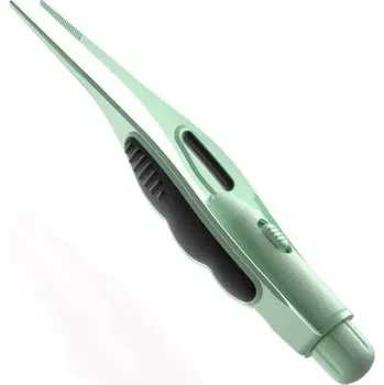Čistič uší Pinzeta s LED svítilnou na čištění uší Pinzeta z nerezové ocele Vhodné pro děti 12,6 x 2 cm zelená