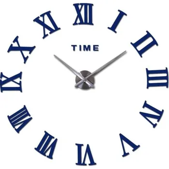 Hodiny Nástěnné samolepící hodiny G1691 tmavě modrá 68,5 cm