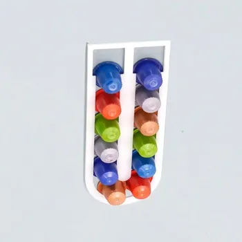 Stojan na kapsle Nástěnný držák na kávové kapsle bílá