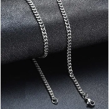 Náhrdelník Pánský řetízkový náhrdelník D116 stříbrná 45 cm 5 mm