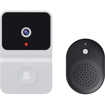 Domovní zvonek Bezdrátový venkovní zvonek s HD kamerou Wi-Fi Videozvonek Dveřní telefon Domácí dveřní videotelefon Venkovní interkom Vizuální zvonek Domovní zvonek s kamerou a obousměrnou komunikací bílá