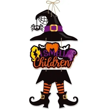 Karnevalový doplněk Halloweenská závěsná dekorace čarodějnice 55 cm