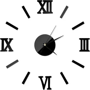 Hodiny Nástěnné samolepící hodiny G1609 černá