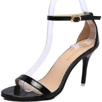 Dámské sandále Stylové dámské sandály na jehlovém podpatku černá 39