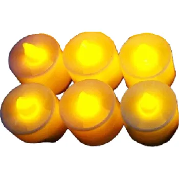 Svíčka LED čajové svíčky 6 ks žlutá