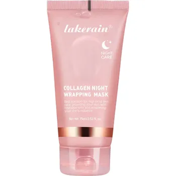 Pleťová maska Noční kolagenová maska na obličej 75 ml Hydratační péče proti vráskám Regenerace pleti během spánku Zpevnění a vyhlazení pokožky