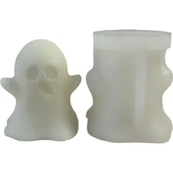 Silikonová forma na svíčku Malá forma ve tvaru ducha Dekorativní svíčka Ruční vyrábění svíček Halloweenská dekorace 6,6 x 7,4 cm
