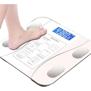 Osobní váha Digitální osobní váha Chytrá osobní váha s teploměrem, 200 kg bílá