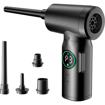 Prachovka Vzduchová pistole na čistění Elektronická prachovka Akumulátorový vzduchový čistič s 5 nástavci Elektrický prachový foukač se stlačeným vzduchem 7500 mAh 16,5 x 9,8 x 5,7 cm