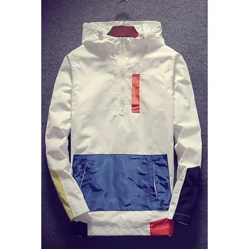 Pánská větrovka Pánská vodotěsná jarní bunda J2625 bílá XL