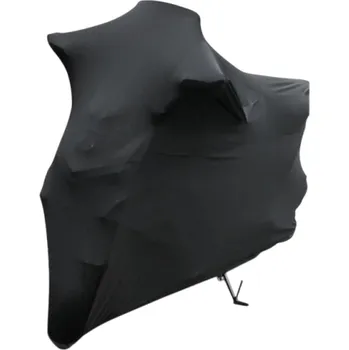 Motokosmetika Outdoorový černý elastický kryt na motocykl Prachuvzdorný UV ochranný potah pro motocykly délky 200 až 210 cm Elastický ochranný obal