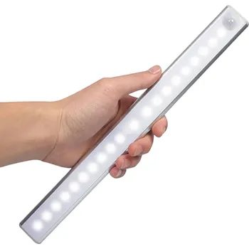 Noční světlo Magnetické bezdrátové LED světlo s detektorem pohybu 30 cm, studená bílá, 21LED, 1200 mAh