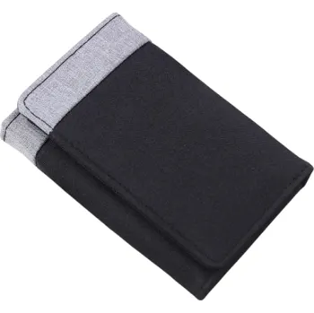 Pánská peněženka plátěná 12,2 x 8,3 cm Malá kompaktní peněženka s prostorem na karty Stylová pánská látková peněženka černá