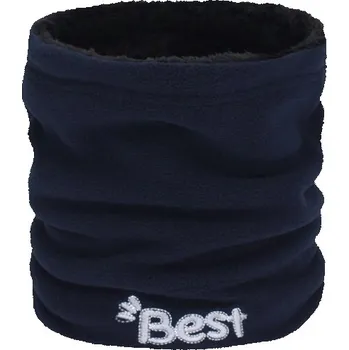 Šála Zimní nákrčník s nápisem tmavě modrá