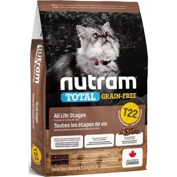 Krmivo pro kočku T22 Nutram Total Grain Free Turkey, Chicken, Duck Cat 2x5,4kg
