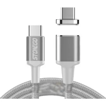 Datový kabel Magnetický datový kabel USB-C stříbrná