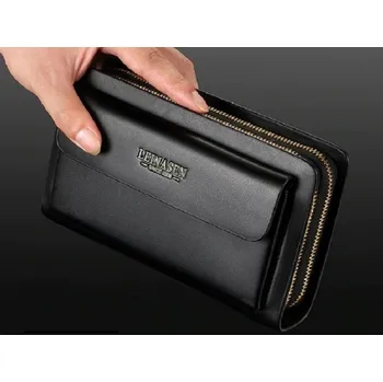 Peněženka Pánská dvojitá kožená peněženka M459 černá