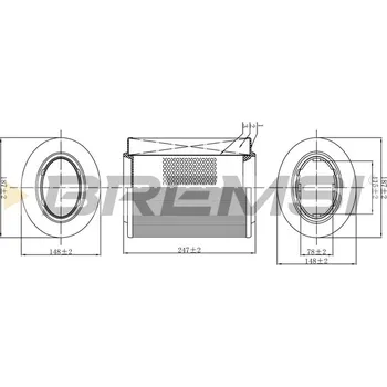 Vzduchový filtr Vzduchový filtr BREMSI FA0526