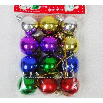 Vánoční dekorace Vánoční koule barevné 12 ks