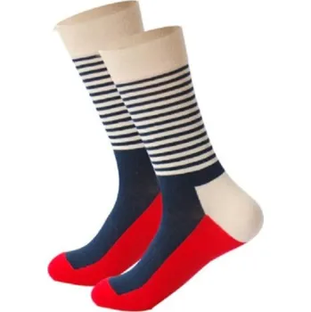 Pánské ponožky Pánské pruhované ponožky červená