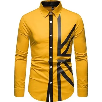 Pánská košile Pánská košile F551 žlutá M