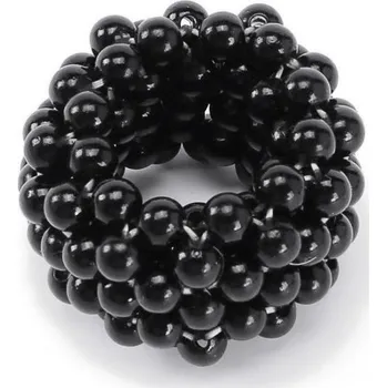 Perlová gumička do vlasů černá