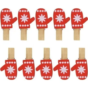 Vánoční dekorace Vánoční dekorativní kolíčky 10 ks 5