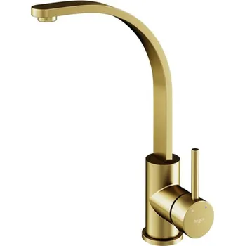 Vodovodní baterie Besco Umyvadlová baterie vysoká Decco I UBV BG Zlatá kartáčovaná