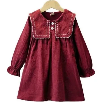 Dívčí šaty Dívčí šaty N405 tmavě červená 5